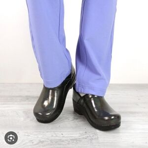 SANITA Women's Black Leather Clogs Size 41